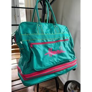 Vintage 80's Hawaii Expandable Travel Bag w/Wheels